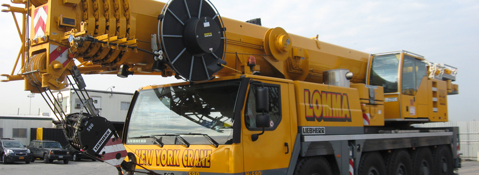 Yellow Lomma Crane Truck